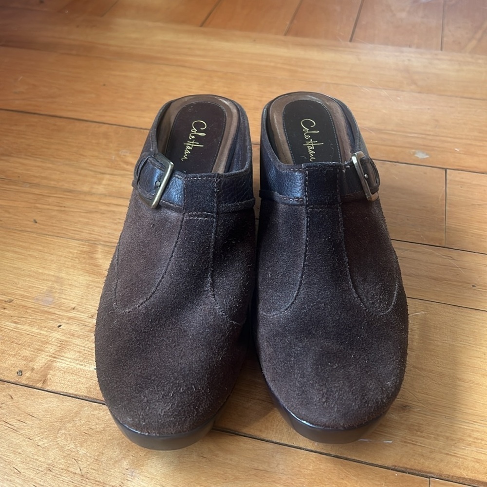 Cole Haan Women's Brown Suede Clogs Size 10B - Picture 3 of 6